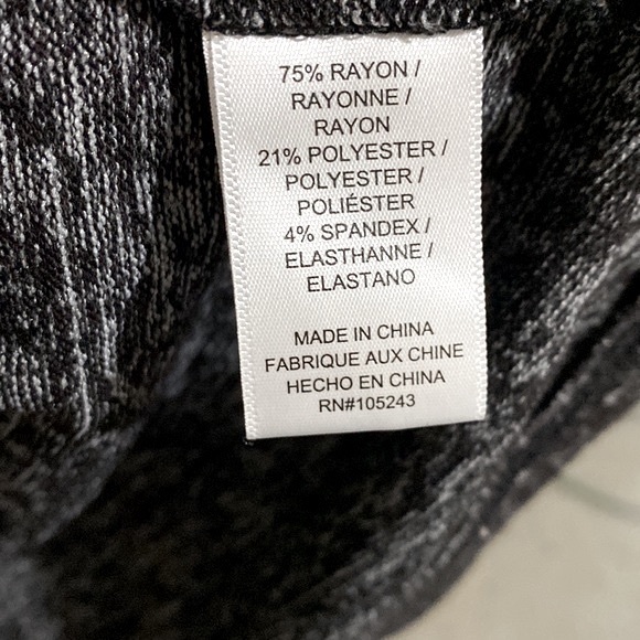 Bobeau Marled Hacci Open Cardigan Raven Black Mix Size L - Picture 9 of 12